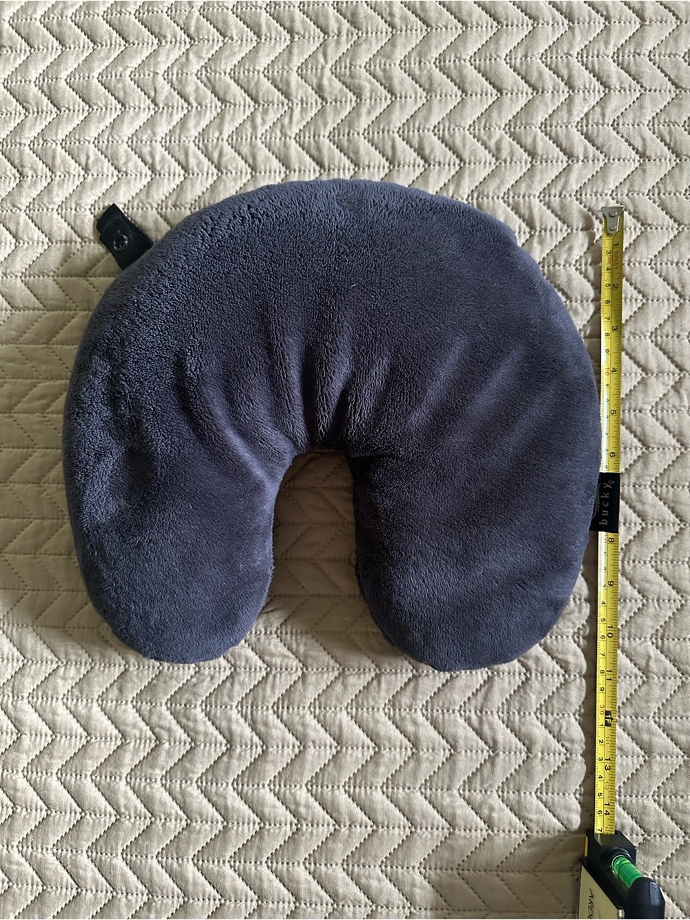 NWOT!  Plush Gray-BlueTravel Neck Pillow by Bucky